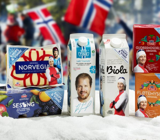 Norwegian dairy cooperative organization, TINE has been partnering with athletes to promote healthier dairy products in Norway